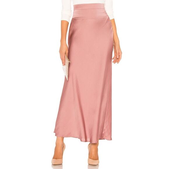 Free People Normani Bias Midi Slip Skirt in Dusty Mauve Pink | Size 12 - Picture 5 of 9